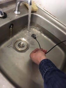 Hydrophone in the sink while the tap was on. 